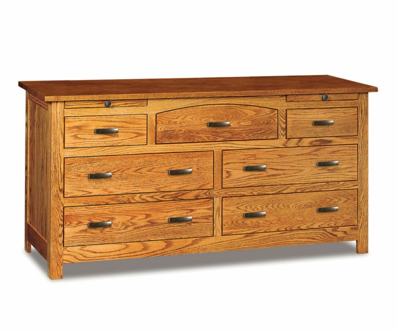 Flush Mission 7 Drawer Dresser With Jewelry Drawers