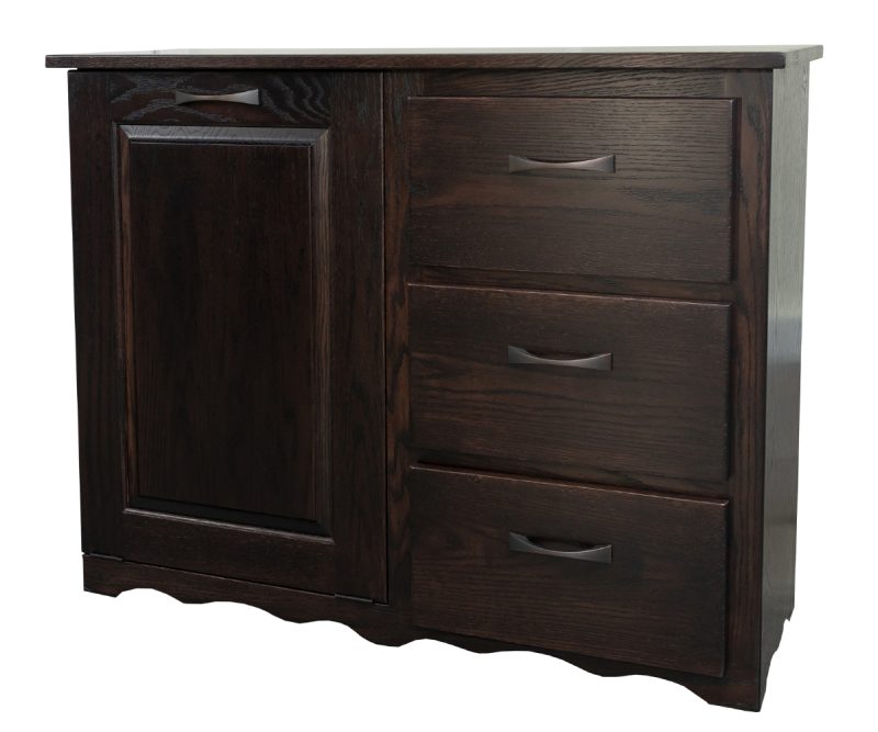 Tilt Out Trash Bin With Drawers On Right