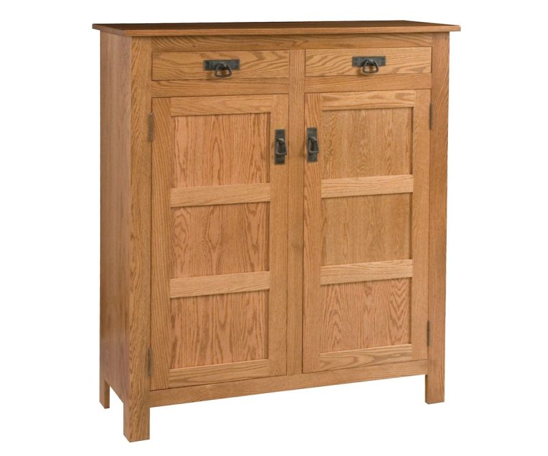 Mission Reverse Panel Pie Safe With Drawers - Three Panel Door