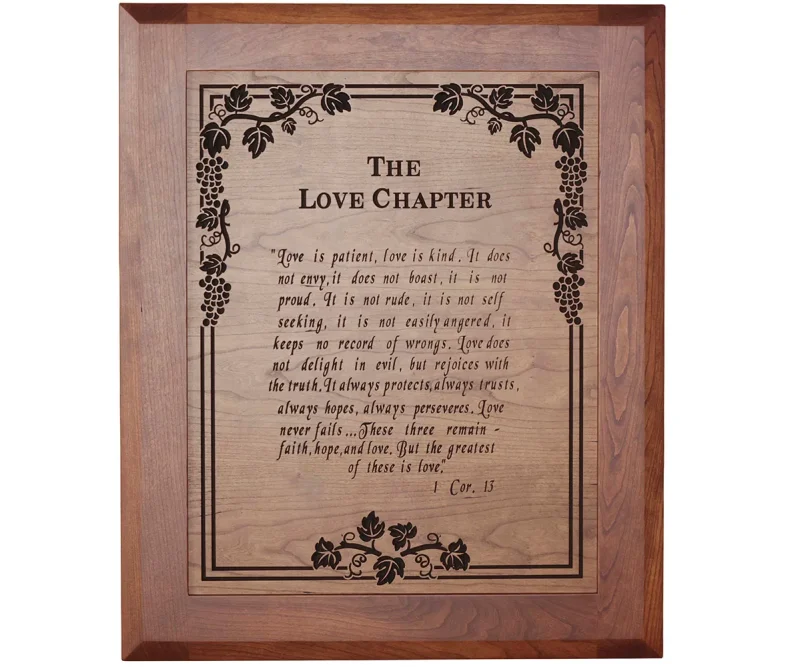 The Love Chapter Plaque