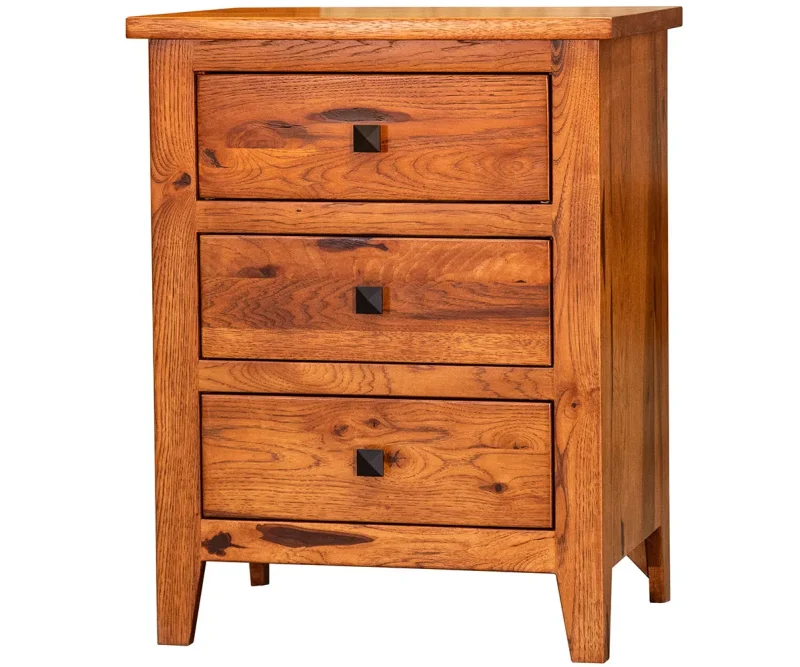 Ridgecrest Flush Mission 3 Drawer Nightstand