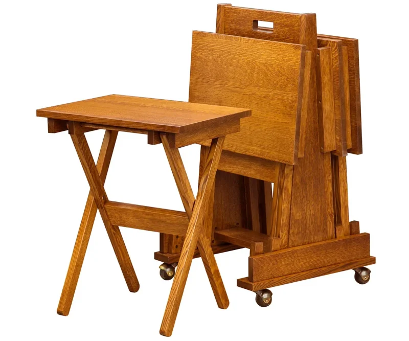 Mission Folding TV Tray Set